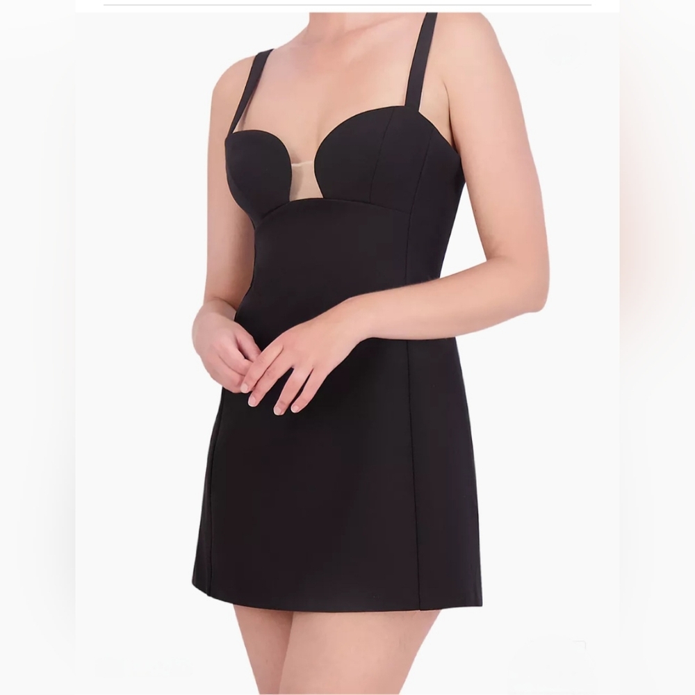 #163 BCBGMAXAZRIA Crepe cut-out mini dress NWT